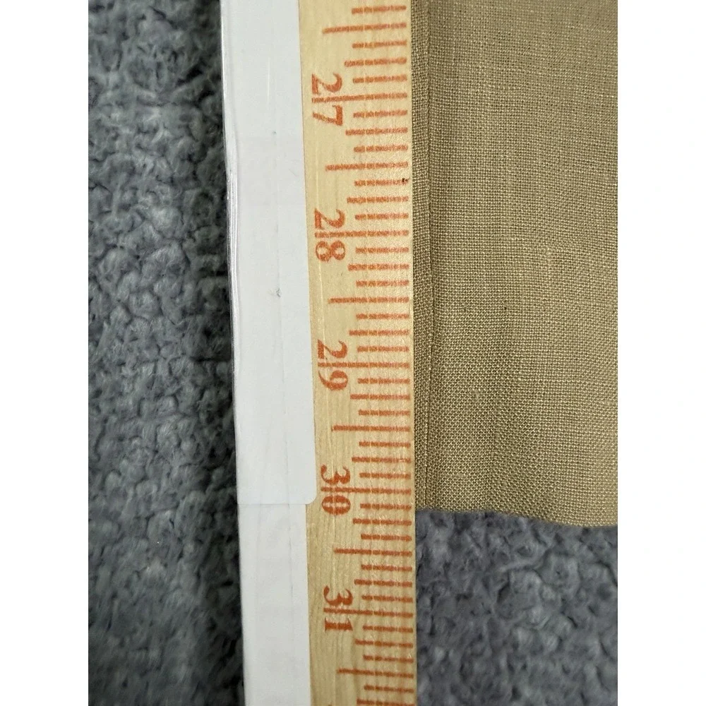 Polo Ralph Lauren 36x30 Tan 100% Linen Mens Dress Pants Trousers Made In Italy